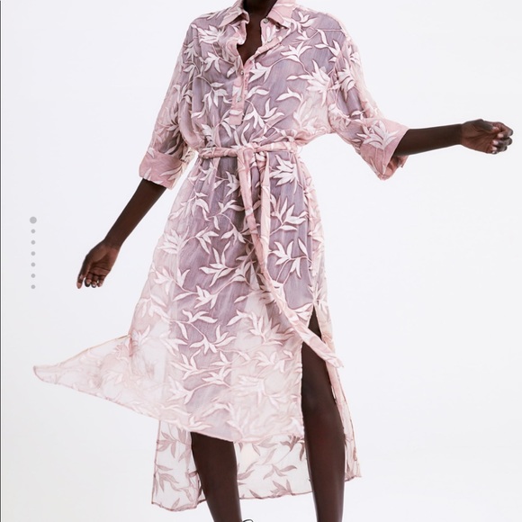 zara embroidered tunic dress
